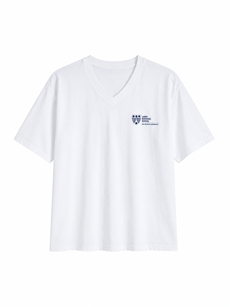 .White V-Neck polo shirt.